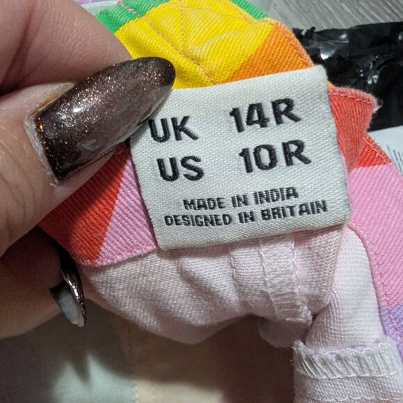 Lucy & Yak Rainbow Dungarees US 12 - Picture 4 of 4